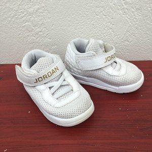 Nike Jordan Academy High Top Sneakers Tennis Shoes White Gold Toddler